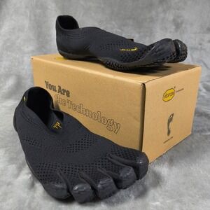 Vibram Fivefingers EL X Knit 11 to 11.5 EU 45 Black 23M8601 Outdoor New With Box